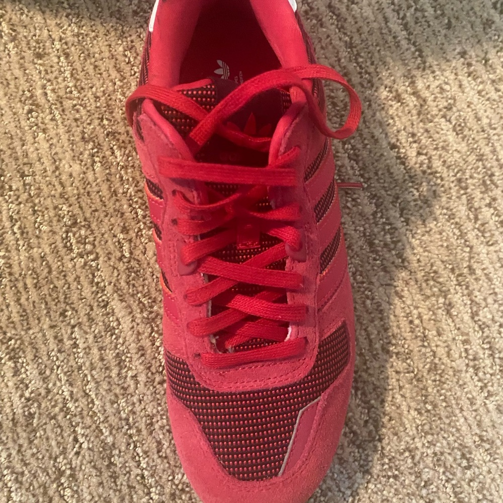 ADIDAS WAFFLE SNEAKERS ATHELTIC RED SZ 6. FITS LIKE 6.5